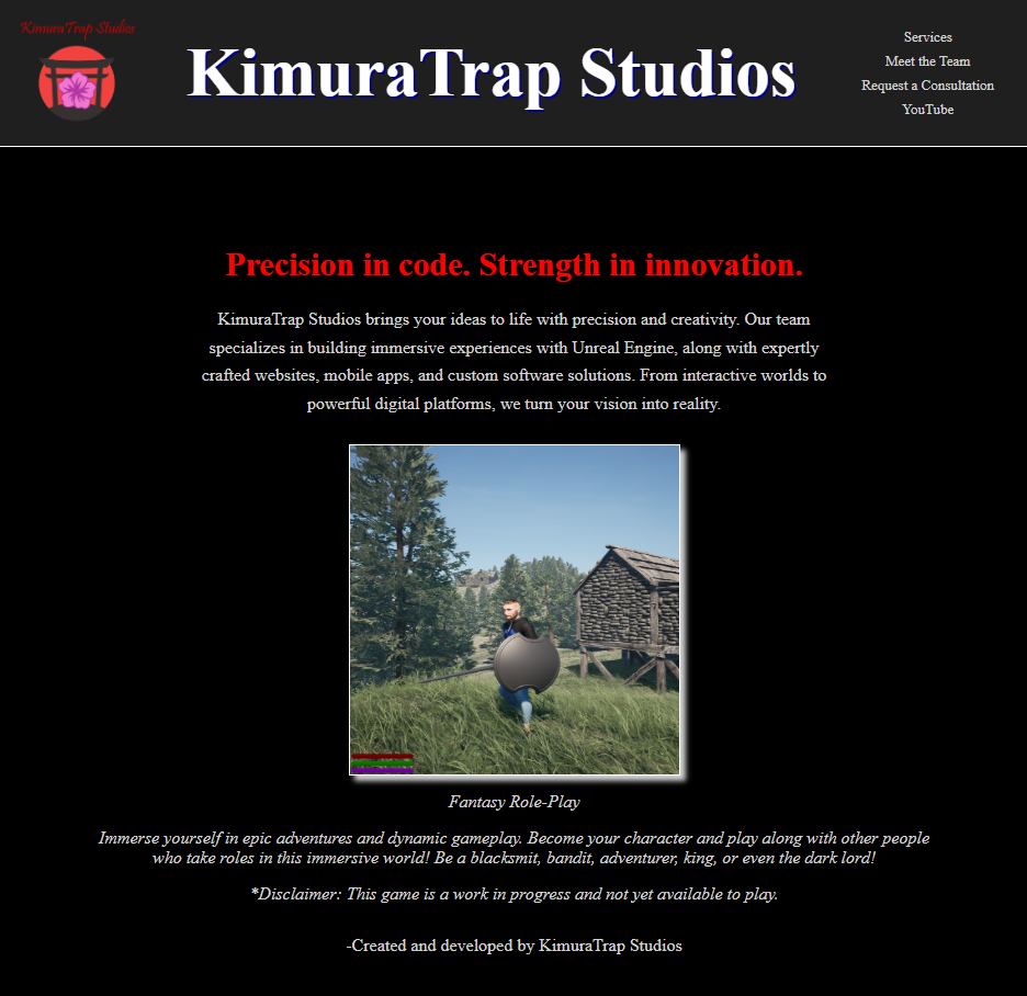 KimuraTrap Studios homepage screenshot